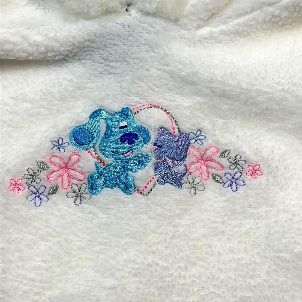 Blue’s Clues Vintage White Hooded Fleece Pullover - Picture 3 of 6
